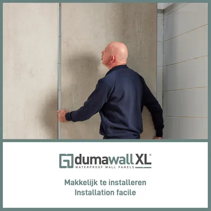 Dumaplast wandpaneel Dumawall XL - 031 Concrete - Beton - 90x260cm - 4,68m² - 2 stuks 3