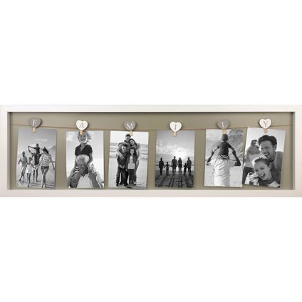 Cadre photo collage Family 2.0 blanc 78 x 24 cm
