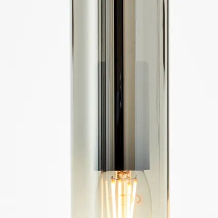 Brilliant hanglamp Glasini zwart rookglas 5xE14 5