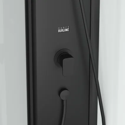 Cabine de douche Aurlane Essential 2 noir mat 85x85x230cm 3