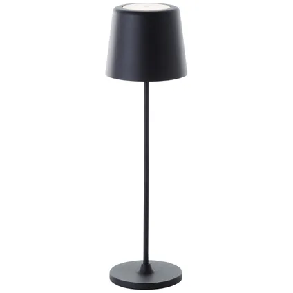 Brilliant tafellamp Kaami zwart ⌀10cm 2W USB 7