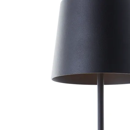 Brilliant tafellamp Kaami zwart ⌀10cm 2W USB 12