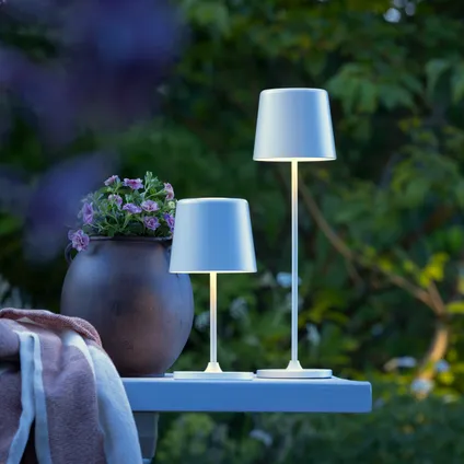 Lampe de table Brilliant Kaami blanc ⌀10cm 2W USB 2