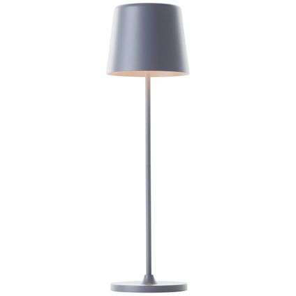 Lampe de table Brilliant Kaami gris ⌀10cm 2W USB