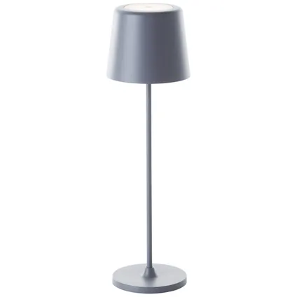 Lampe de table Brilliant Kaami gris ⌀10cm 2W USB 7