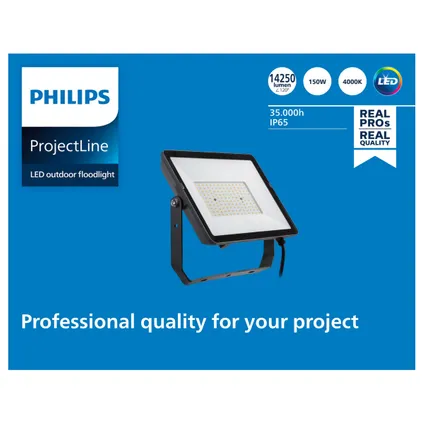 Philips LED-schrijnwerper ProjectLine 150W warm wit licht 2