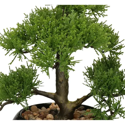 Atmosphera bonsai boompje in keramische pot - 36 cm - pvc - groen 2