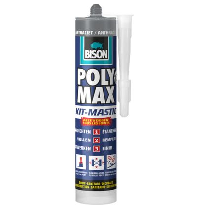 Kit mastic Bison Poly Max anthracite 280ml