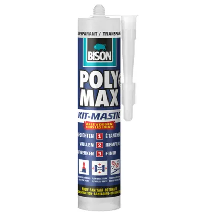 Bison afdichtingskit Poly Max transparant 280ml