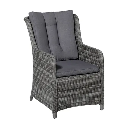 Madison Wicker - Dining Set Outdoor - Oxford Grey - 46x95 2