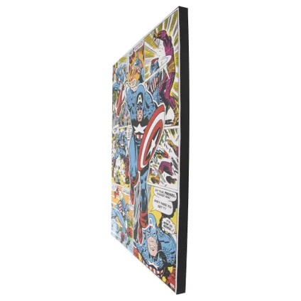 Toile imprimée Marvel Captain America Action 50 x 70cm Multicolore 4