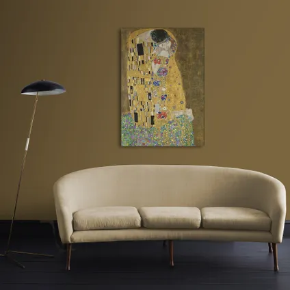 Canvas met MDF frame | De Kus | Gustav Klimt | Art Nouveau | 100x70 cm 2