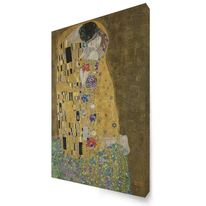 Canvas met MDF frame | De Kus | Gustav Klimt | Art Nouveau | 100x70 cm 3