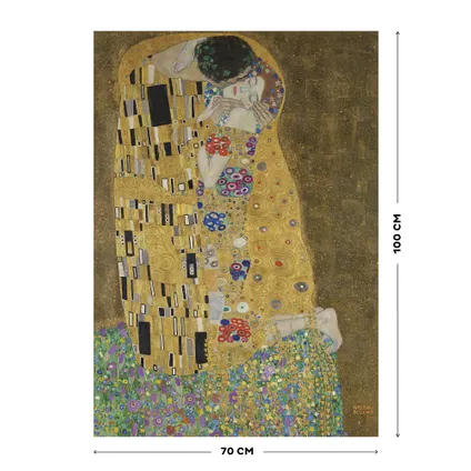 Canvas met MDF frame | De Kus | Gustav Klimt | Art Nouveau | 100x70 cm 4