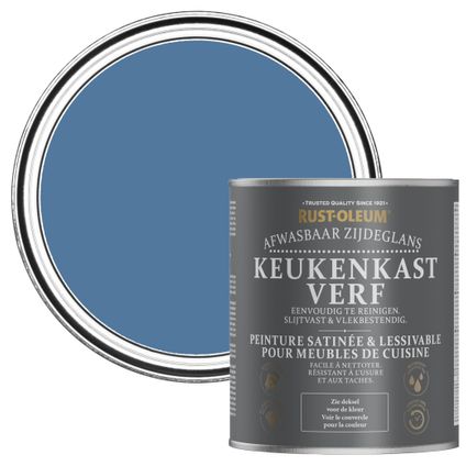 Rust-Oleum Peinture pour Meubles de Cuisine, Satin - Soie Bleue 750ml