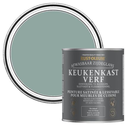 Rust-Oleum Peinture pour Meubles de Cuisine, Satin - Bleu Gris 750ml