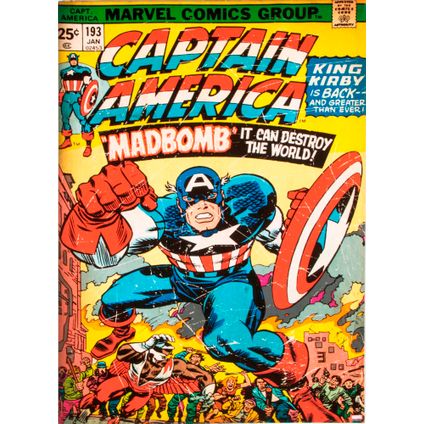 Toile imprim�e Captain America 70 x 50cm Multicolore