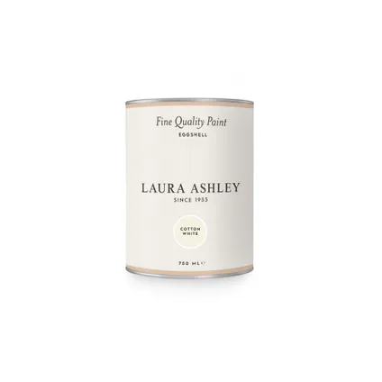 Laura Ashley | Zijdeglanslak - Cotton White - Wit - 750ml 5