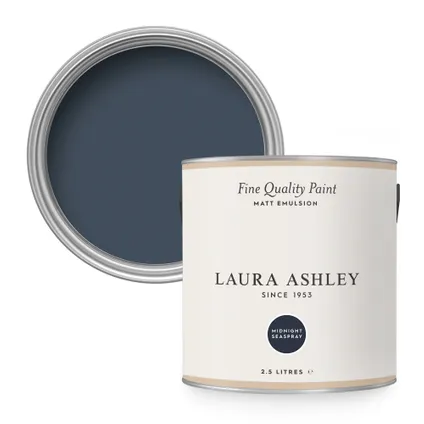 Laura Ashley | Muurverf Mat - Midnight Seaspray - Blauw - 2,5L