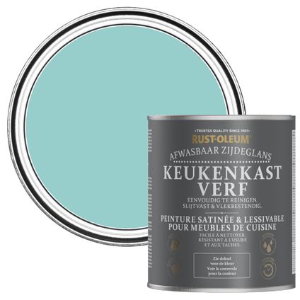 Rust-Oleum Peinture pour Meubles de Cuisine, Satin - Bleu Vert 750ml