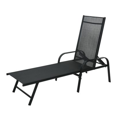 Comfortabel Verstelbaar Ligbed Ventilerend - Zwart 195x60 cm