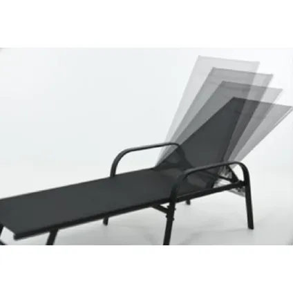 Comfortabel Verstelbaar Ligbed Ventilerend - Zwart 195x60 cm 2
