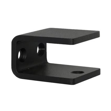 Main courante design noire rectangulaire - 300 cm avec 4 supports 8