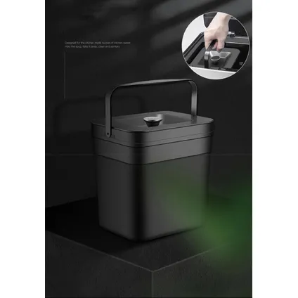 4cookz® Prullenbak Afvalscheiding incl 70st vuilniszakken - Zwart 5