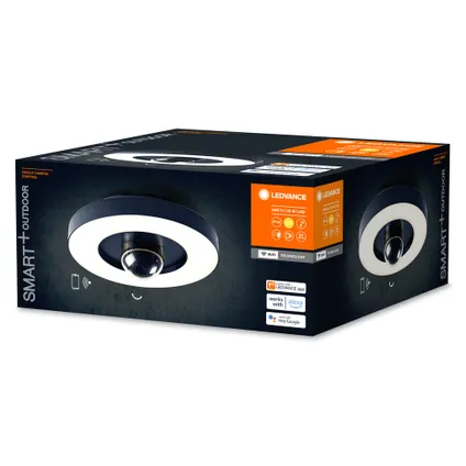 Ledvance wand- en plafondlamp Smart Camera Circle Control zwart ⌀28cm 22W 2