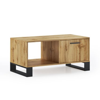 Skraut Home - Central Low Table, Loft -model, 92x50x45 cm, Rustieke eik, Noordse stijl
