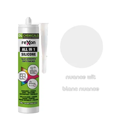 Mastic silicone Rexon All-in-1 blanc nuance 290ml 2