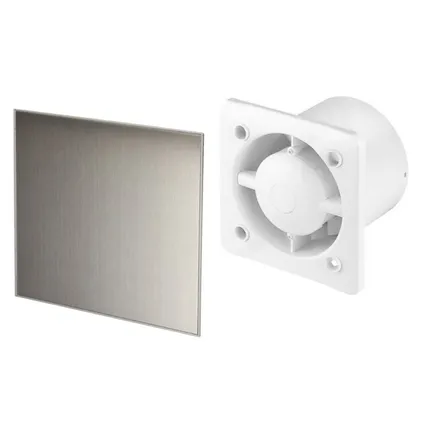 Awenta Ventilateur salle de bain extracteur d'air capteur d'humidité 125mm Inox 3