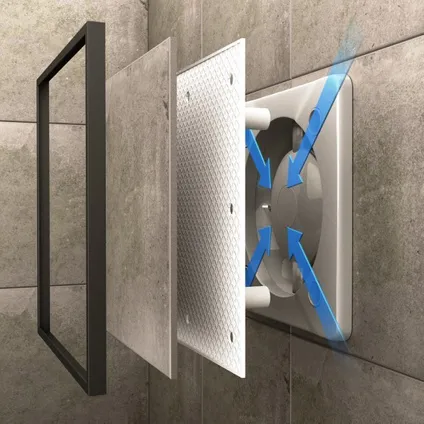 Ventilateur salle de bain extracteur d'air à cordelette 125mm Tuile Céramique 2