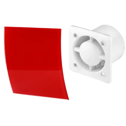Awenta Ventilateur salle de bain avec capteur d'humidité 100mm Verre Rouge 5