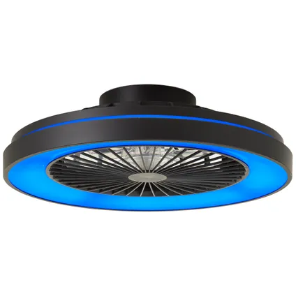 Ventilateur de plafond Brilliant noir ⌀48,5cm CCT RGB 40W 9