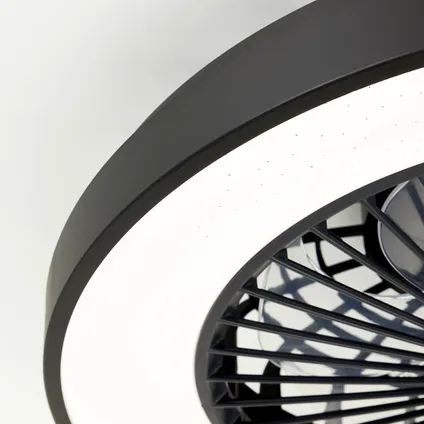 Ventilateur de plafond Brilliant noir ⌀48,5cm CCT RGB 40W 12