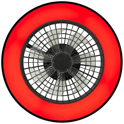 Brilliant plafondventilator Mazzaro zwart ⌀48,5cm CCT RGB 40W 13