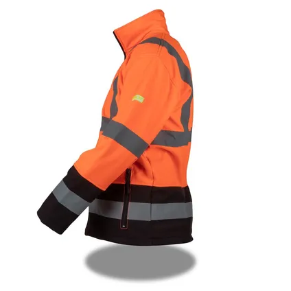 Rodopi® Softshell Veiligheidsjas Reflecterend - Oranje/Zwart - maat XL 2