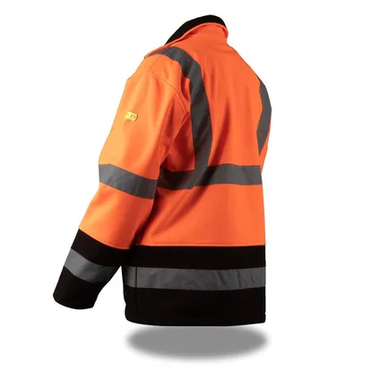 Rodopi® Softshell Veiligheidsjas Reflecterend - Oranje/Zwart - maat XL 3