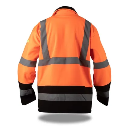 Rodopi® Softshell Veiligheidsjas Reflecterend - Oranje/Zwart - maat XL 6