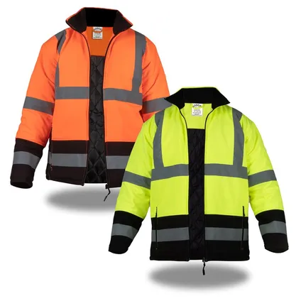 Rodopi® Winterjas Veiligheidsjas Reflecterend - Oranje/Zwart - maat S 5