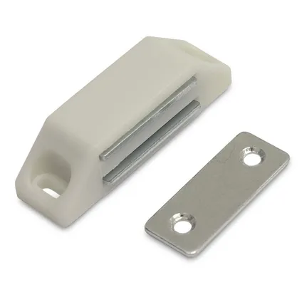 Ferme-porte magnétique - Blanc - Plastique - 6kg - 60x16mm