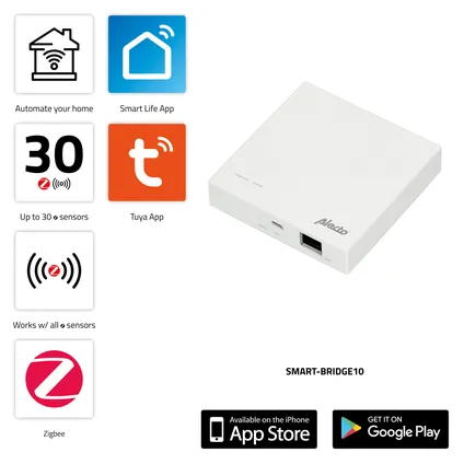 Alecto SMART-SAFETY1 - Kit de démarrage maison intelligente Zigbee - Blanc 2
