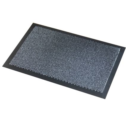 Wicotex Deurmat Faro - schoonloopmat - zwart grijs - 40 x 60 cm