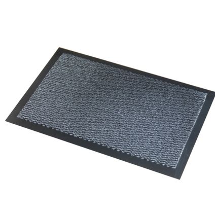Wicotex Deurmat Faro - schoonloopmat - zwart grijs - 60 x 80 cm
