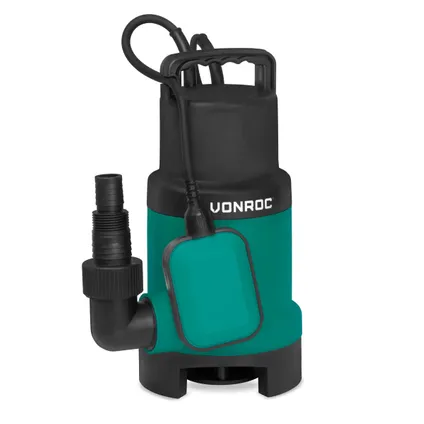 VONROC Dompelpomp – Waterpomp – 750W – 14000 l/h – Voor vuil- en schoonwater – Met vlotter