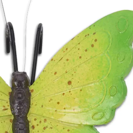 Pro Garden bloempothanger vlinder - kunststeen - groen - 13 x 10 cm 3