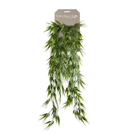 Kunstplant Bamboe - hangend - tak - groen - 75 cm
