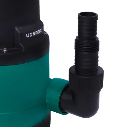 VONROC Dompelpomp/Waterpomp 300W – 6500l/h – Voor schoon en licht vervuild water – Met vlotter 5