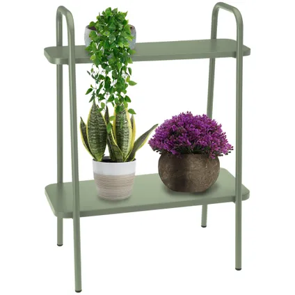 Pro Garden Plantenrek/plantentafel - groen - metaal - 50 x 26 x 66 cm 2